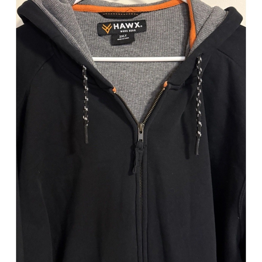 Hawx Zip Up Hoodie Black Lined Workwear 2XLT